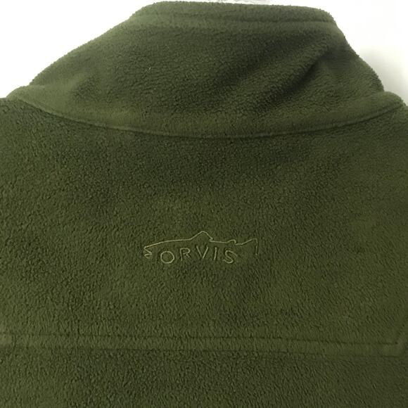Orvis Trout Bum Jacket Extra Large Mens Army Green Olive Zip Front Softshell XL - Picture 9 of 13